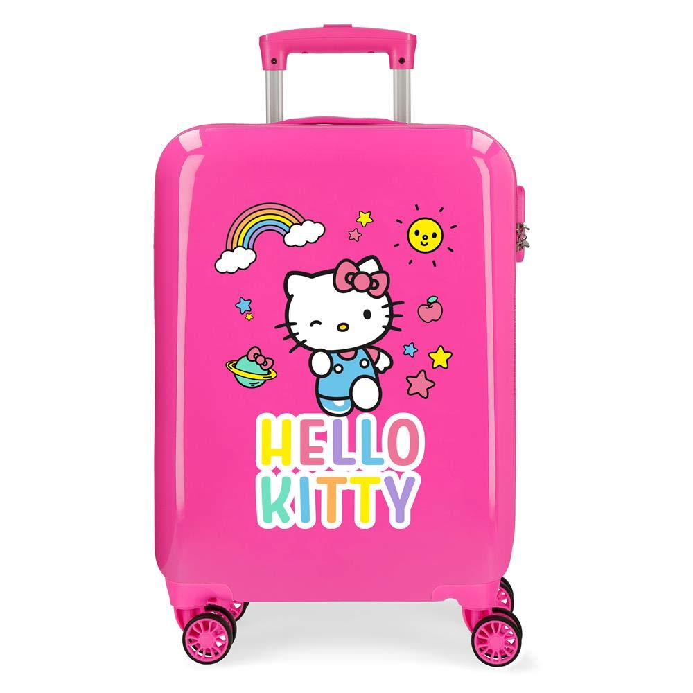 Hello Kitty You Are Cute, Maleta De Cabina Rígida 55cm Niñas, Fucsia, Media
