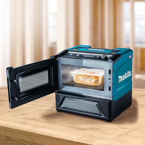 Makita MW001GZ - Microondas con batería, 40 V, máx. 350/500 W, 8 L (sin batería, sin cargador)