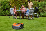Flymo EasiLife GO 400 Cortacésped robótico para el césped Cuidado Fácil instalación e instalación. Práctico Control de Aplicaciones. Silenciosamente Cortar de Forma Segura hasta Metros