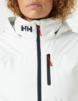 Helly Hansen W Crew Hooded Midlayer Jacket Chaqueta, Blanco, L Mujer