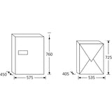 BURG-WÄCHTER Paketbox eBoxx für draußen, für alle gängigen Paketdienste, Witterungsbeständig, verzinkter Stahl, 197 l Volumen, GV 645 ANT, Anthrazit (ähnlich RAL 7016)