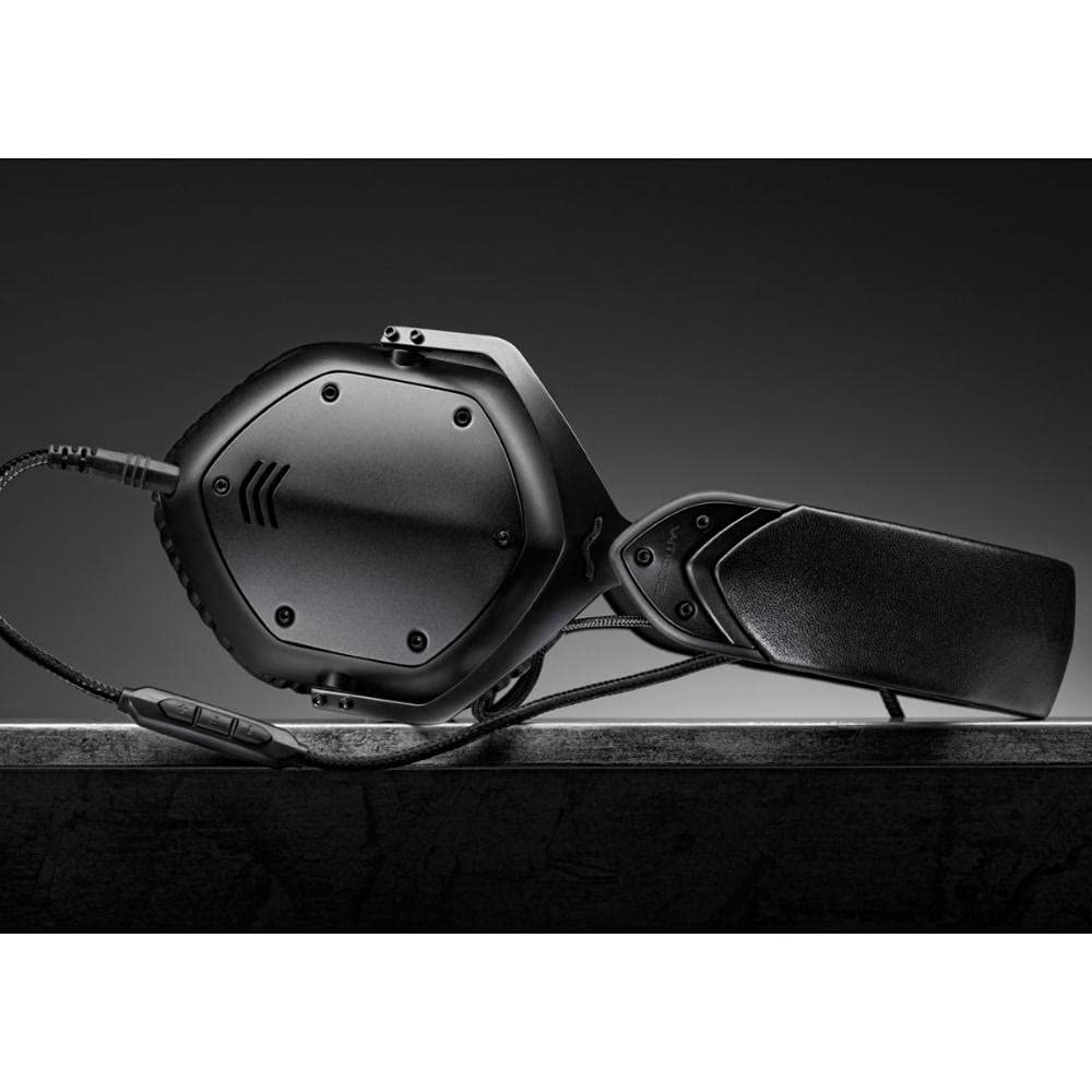 V-Moda Crossfade LP2 | Auriculares circumaurales metálicos con Aislamiento de Ruido | Dos transductores de Doble diafragma de 50 mm | Funda de exoesqueleto | Matte Black