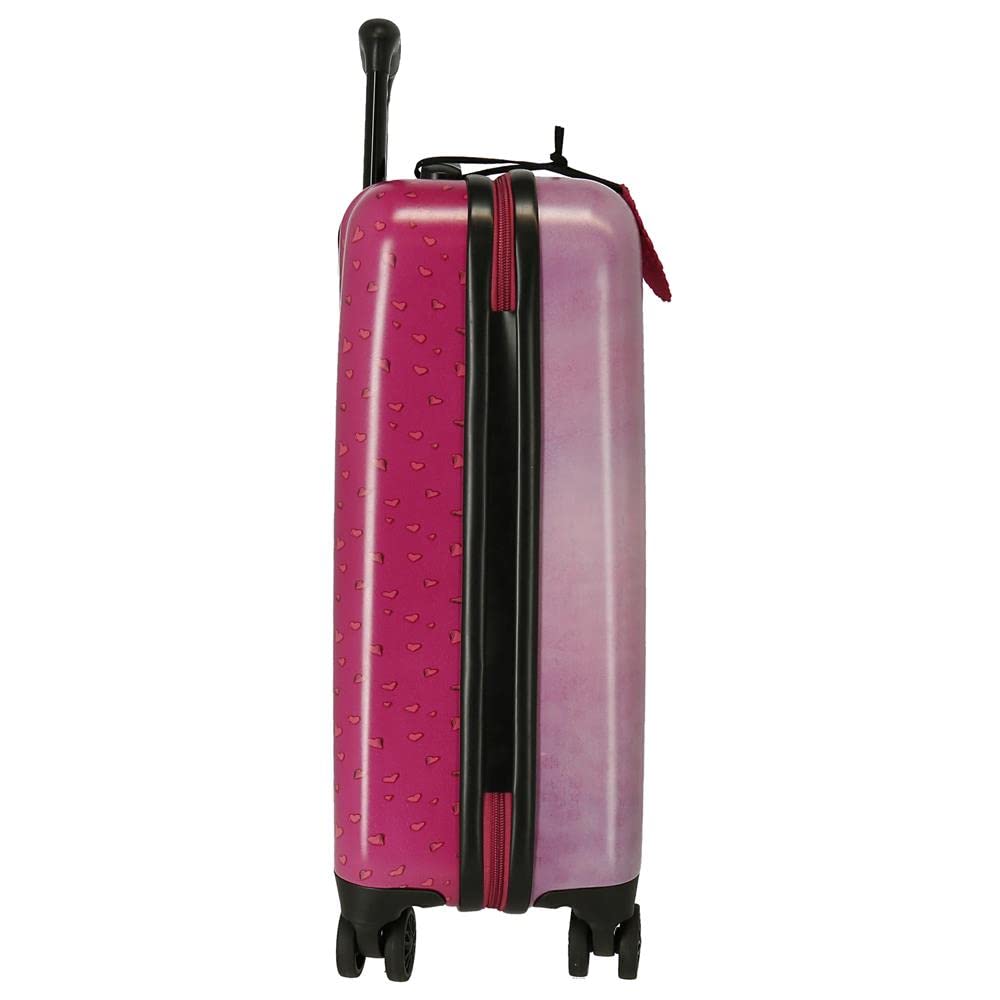 Santoro Gorjuss For my love Maleta de cabina Morado 37x55x20 cms Rígida ABS Cierre TSA 33L 2,86 kgs 4 Ruedas dobles Equipaje de Mano