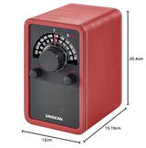 Sangean WR-15BT - Radio FM, Cuero Rojo