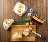 Gerlach 1760 Set Couteau Cuisine en Acier Inoxydable - Conjunto de 5 Couteaux - 1 x Japonais Santoku 1x à Pain 2x de Cuisine 1x à Légumes - 55-56 HRC - Poignée Antidérapante - Loft