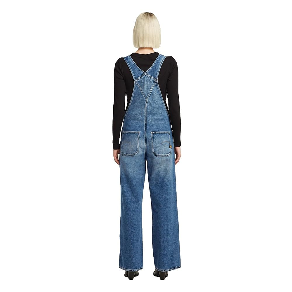 G-STAR Straight Leg Dungaree Mono, Faded sakarya D24398-E107-H452, Medium Mujeres