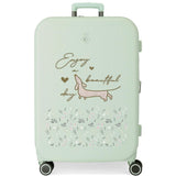 Enso Beautiful day Maleta mediana Verde 48x70x28 cms Rígida ABS Cierre TSA integrado 79L 4,32 kgs 4 Ruedas dobles