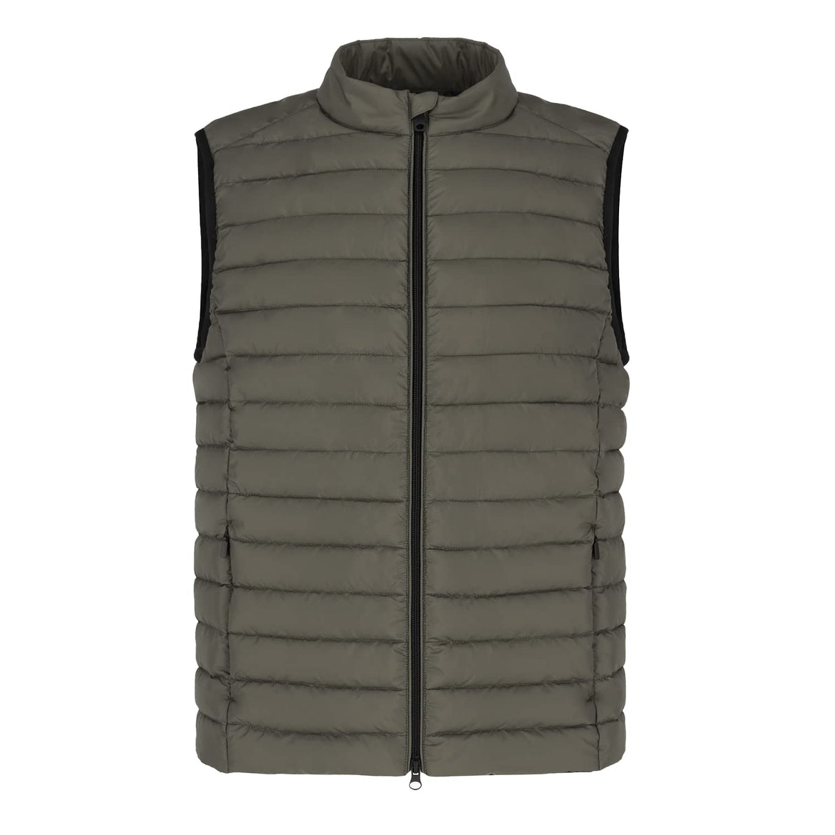 ECOALF - Chaleco Hombre Cardiffalf, de Poliéster Reciclado, con Cuello Alto, Relleno de Fellex, Ultraligero y Cómodo, Chaleco Hombre, Talla S, Color Oliva