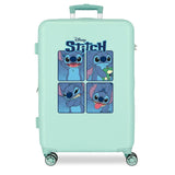 Joumma Disney Adorable Stitch Maleta Mediana Azul 46x65x23 cms Rígido 3 kgs Cierre de combinación Lateral ABS 3 kgs 56LExtensible