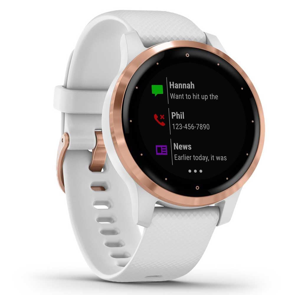 Garmin Vívoactive 4S Reloj Inteligente con GPS y Funciones de Control de la Salud Durante Todo el Día, Adultos Unisex, Rosa/Blanco, 40mm