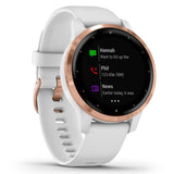 Garmin Vívoactive 4S Reloj Inteligente con GPS y Funciones de Control de la Salud Durante Todo el Día, Adultos Unisex, Rosa/Blanco, 40mm