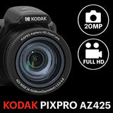KODAK Pixpro Astro Zoom AZ425 - Cámara Digital Bridge, Zoom Óptico 42X, Gran Angular de 24 mm, 20 Megapíxeles, LCD 3, Video Full HD 1080p, Batería Li-ion - Negra