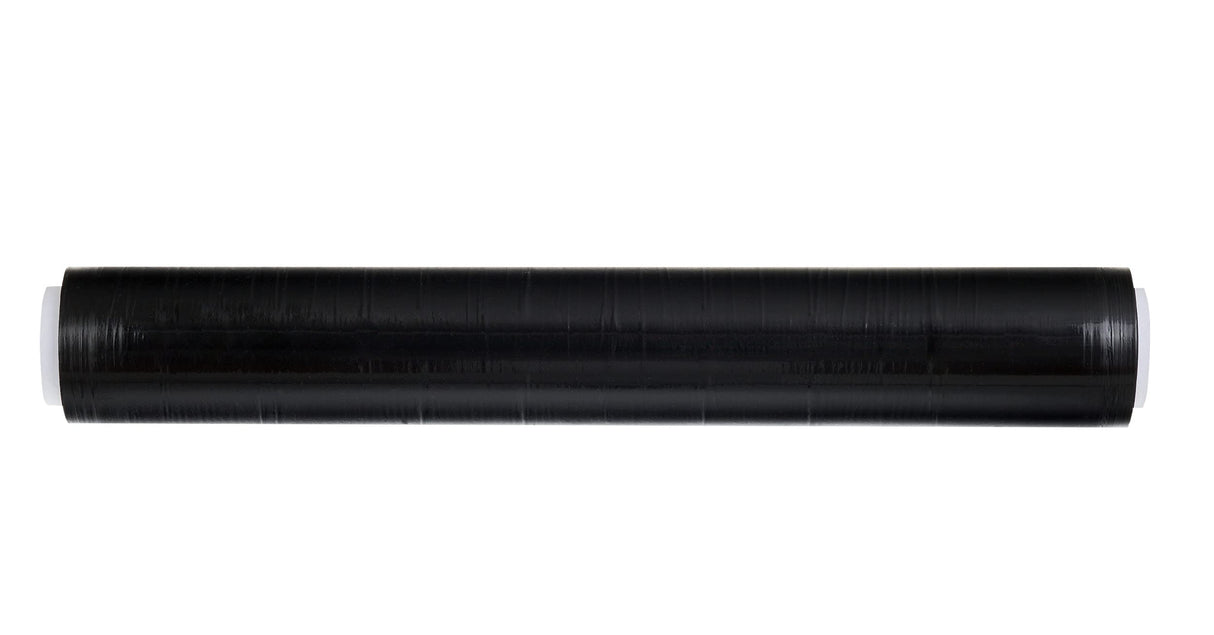 OFITURIA Film para Embalar 50 cm de Ancho y Estirable Hasta 300 Metros de Longitud – Rollo de Film Elástico Manual para Embalaje Industrial (Negro, 10)