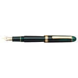 PLATINUM Pluma estilográfica japonesa #3776 Century Gold Trim Laurel Green F/Verde/0,28-0,34 mm/Hecho a mano/Pluma de oro de 14 quilates/con caja de regalo/pluma estilográfica, PNB15000-41F