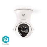Nedis cámara para Exteriores SmartLife - Sistema de Seguridad para Exteriores con Sensor de Movimiento - wi fi, Full HD 1080p, Modo de visión Nocturna, Memoria Interna (16 GB), IP65 - Blanco