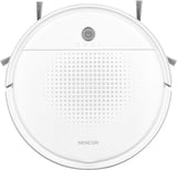 SENCOR Robot Aspirador y fregasuelos SRV 1550WH - Robot Aspirador Ultra Silencioso y Compacto, Navegación Inteligente con Tecnología Smart Room y Función Mop, Ideal para Pelos de Mascotas