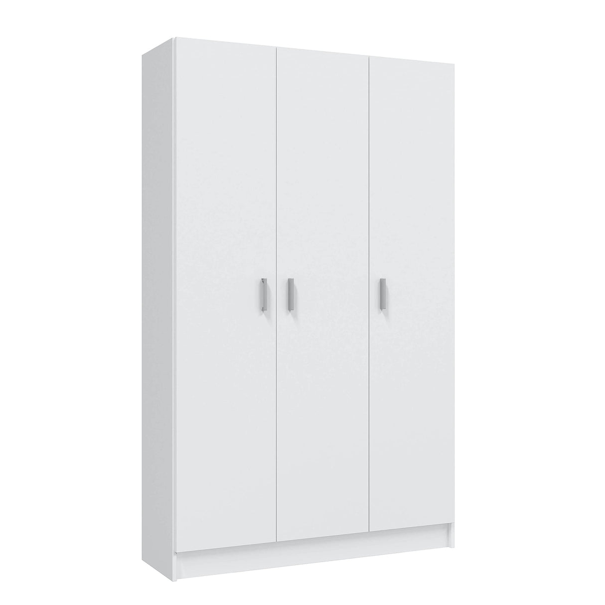 Habitdesign Armario Multiusos 3 Puertas 4 Estantes, 180x109x37 (AltoxAnchoxFondo), Color Blanco Mate