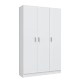 Habitdesign Armario Multiusos 3 Puertas 4 Estantes, 180x109x37 (AltoxAnchoxFondo), Color Blanco Mate