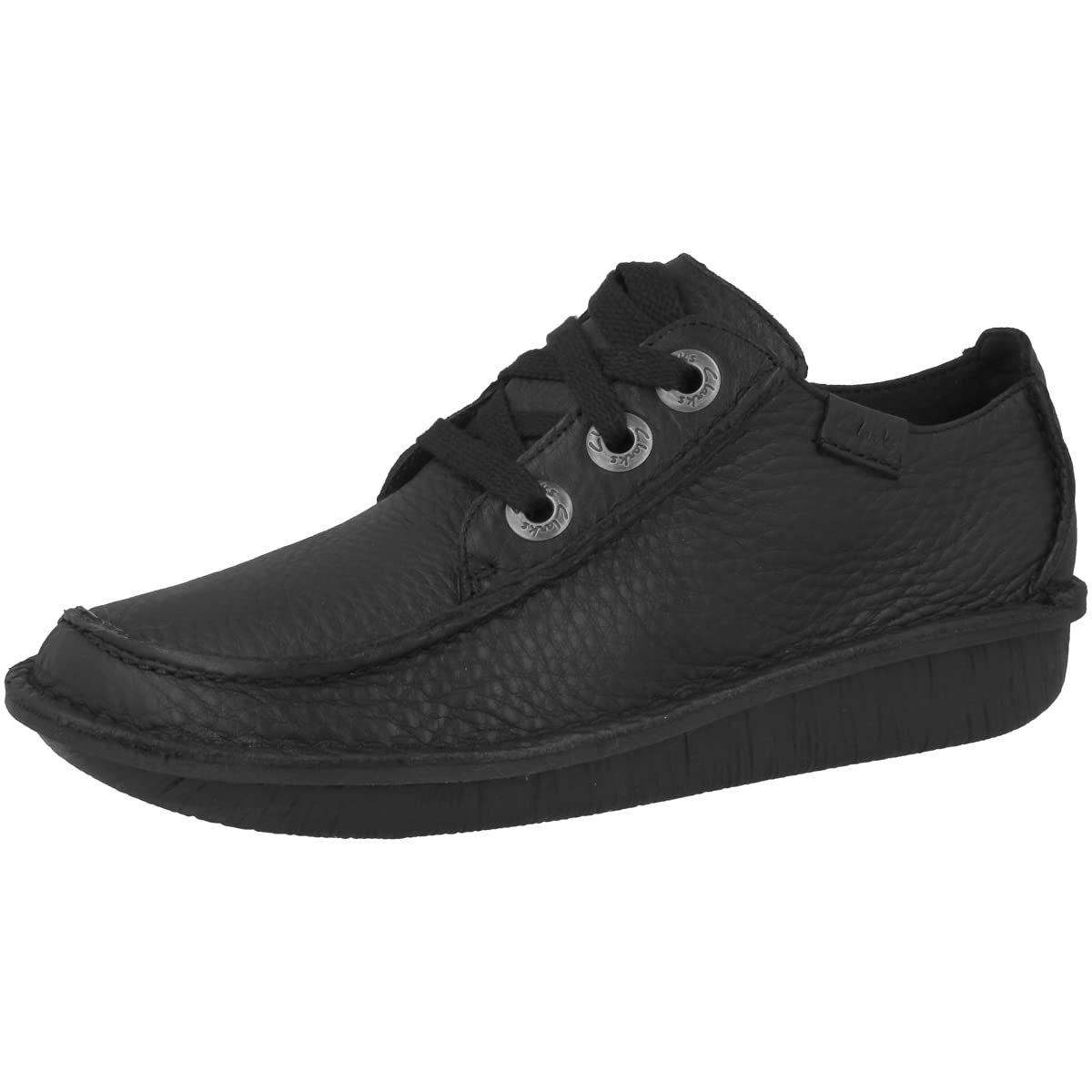Clarks Funny Dream, Zapatos de Cordones Derby Mujer, Negro (Black Leather), 39.5 EU