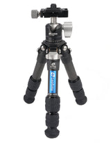 Leofoto - Ranger - Trípode de Carbono con rótula - Patas Ajustables en 3 ángulos - Ideal para fotografía Macro - LS-223C+LH-25 Negro