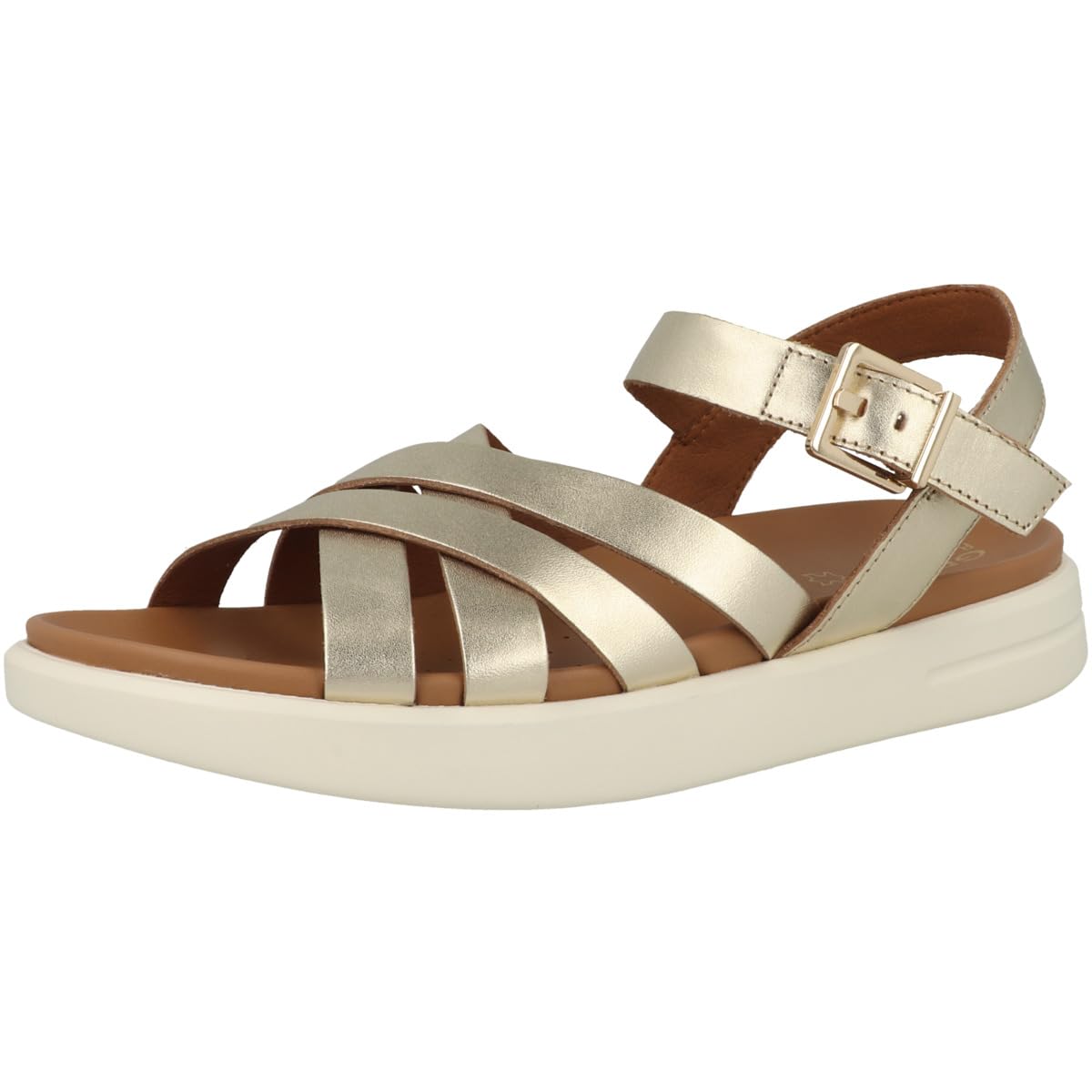 Geox D Xand 2s B, Sandalias Deportivas, Lt Gold, 41 EU