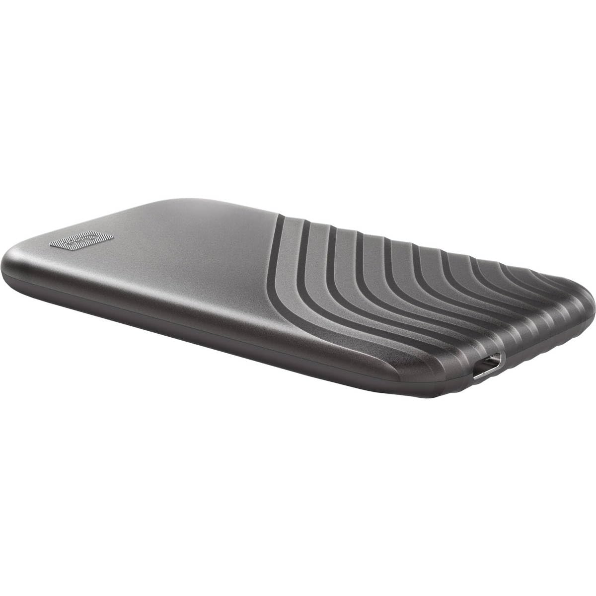 WD My Passport 4TB SSD Externo Portátil, Disco duro externo SSD con velodidad de lectura de hasta 1050 MB/s 1000 MB/s de escritura, Funciona con PC, Xbox y Playstation, Gris espacial