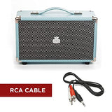 GPO Westwood Retro 25 Altavoz con subwoofer de 25 vatios, entrada RCA, Bluetooth, rejilla vintage y asa de transporte - Azul
