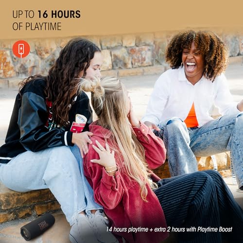 JBL Flip 7, Altavoz Bluetooth portátil inalámbrico Potente, 16h de batería, Resistente al Agua IP68, a Prueba de Polvo y caídas, Sonido Pro, AI Sound Boost, Compatible con Auracast, Rojo