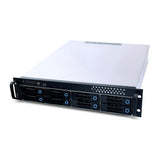 FANTEC SRC-2080X07-12G/6G-BCE 19" (48.3cm) 2U Storage Enclosure, 12G/6G backplane SFF-8643 for 8X SATA/SAS HDD/SSD 3.5" (8.9cm) External, 2X 2.5 Internal, Installation Depth 550mm, Black