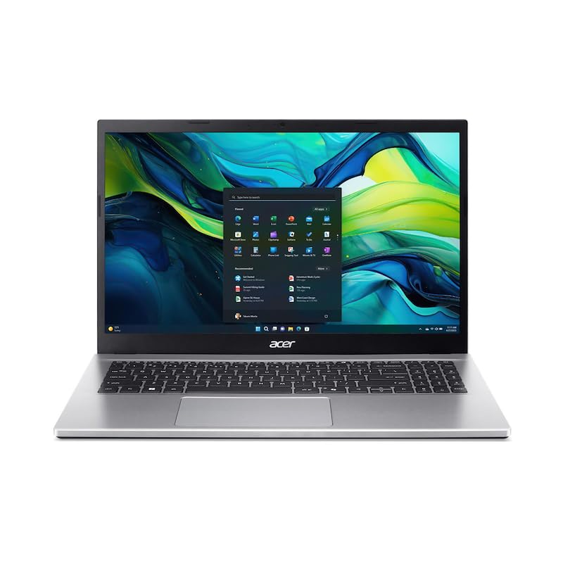 acer Aspire Go 15 - Ordenador portátil 15,6" (AMD Ryzen 7 5825U, 16 GB RAM DDR4, 512 GB SSD, AMD Radeon Graphics, Windows 11 Home) Color Plata, Teclado QWERTY Español