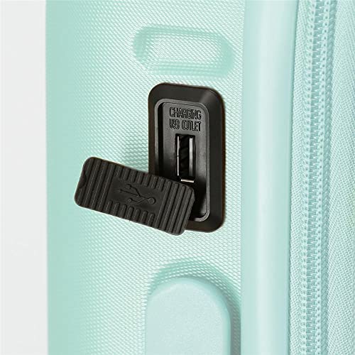 Pepe Jeans Chest Maleta de cabina azul 40x55x20 cms Rígida ABS Cierre TSA integrado 37L 2,74 kgs 5 Ruedas dobles Equipaje de Mano