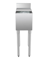 VEVOR Contenedor de Hielo de 28 L para Debajo del Mostrador de 305 x 483 x 937 mm, de Acero Inoxidable con Tapa Deslizante y Patas de Bola Ajustables, Carrito Refrigerado para Bar, Restaurante