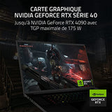 Razer Blade 18 - Ordenador portátil Gaming de 18 Pulgadas - Nvidia RTX 4090 - Intel Core i9-13950HX - Pantalla 18" 240Hz QHD - 32GB RAM DDR5-2TB SSD - Teclado francés AZERTY, Negro
