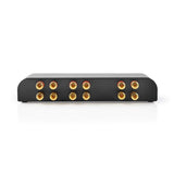 Nedis caja de control de altavoces - Conmutación entre dos pares de altavoces o reproducción simultánea - Dos interruptores basculantes separados y un control de volumen - 4-16 ohmios, 60 W - Negro