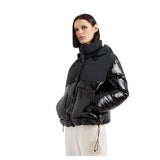 Armani Exchange The Notorius Frank-Inserto de Nailon Arrugado Chaqueta, Negro, XL para Mujer