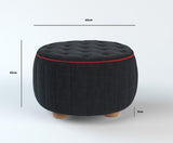 Ruumstore Puff, poliéster, Negro, Talla única