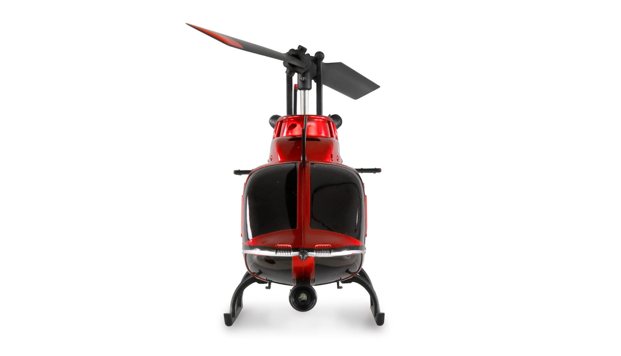 Amewi Bell 206 Jet Ranger CP Helicóptero de 6 Canales 6G RTF teledirigido Helicóptero Heli Scale, Rojo y Negro, 1:33