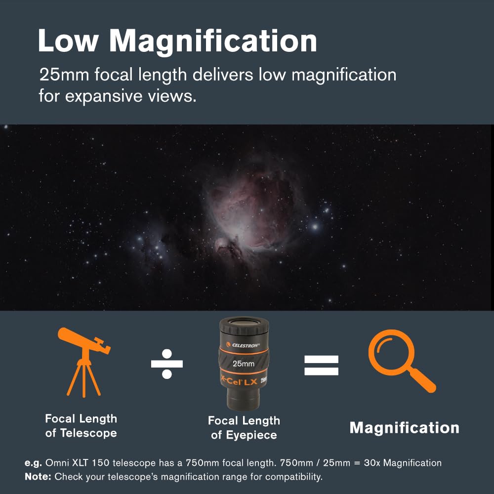 Celestron 93426 X-Cel LX Series: ocular de 1,25'', 25 mm