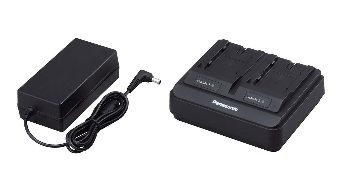 Panasonic Ag-Brd50Ec Doble Cargador Rápido para Baterías AG-Vbr Serie Negra