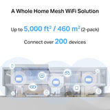 Mercusys TP-Link Halo H37BE Mesh Wi-Fi 7 BE6500Mbps Dual-Band, 2 Puertos WAN/LAN de 2.5G, 1 Puerto Gigabit WAN/LAN, Cubiertos hasta 460m2, 4K-QAM, MLO, Multi-RUs, OFDMA, Control por aplicación, WPA3