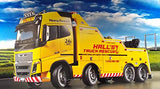 Tamiya Tamiya-56362 1:14 Volvo FH16 Tow Truck 8x4-Kit de Montaje, RC, Control Remoto, camión, Juguete de construcción, modelismo, jugueteo, Color Yellow (56362)