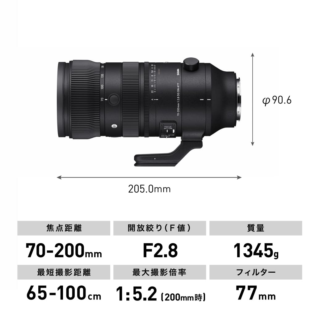 Sigma 70-200 mm F2.8 DG DN OS para Montaje en L