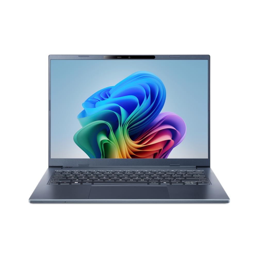 acer Aspire 14 AI Copilot+ PC A14-11M, Ordenador Portátil 14" WUXGA IPS (Qualcomm Snapdragon X X1-26100, 16 GB RAM, 512 GB SSD, Qualcomm Adreno, Windows 11 Home), Azul, Teclado QWERTY Español