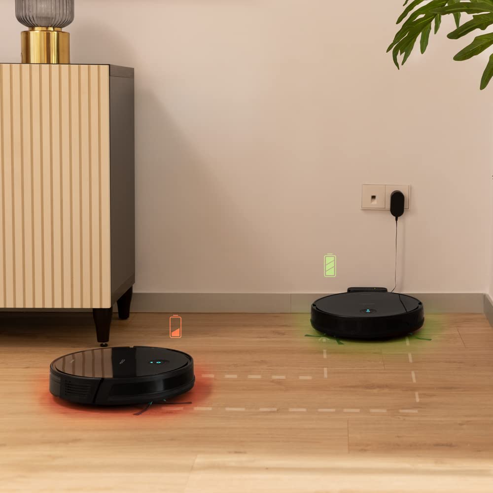 Cecotec Robot Aspirador Conga 2299 Inertial Genesis. Tecnología Giroscópica, Friega, Aspira y Barre a la Vez, 2100 Pa, App, Cepillo Multifunción, Alexa, Depósito Mixto, 2 Cepillos Laterales