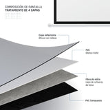 iggual Pantalla Proyección 100" Cuadrada-Portátil Manual Enrollable con Trípode- Visión 180º- Compatible 4K y Cualquier Proyector- Altura Ajustable- Bolsa Transporte y Trípode Incluido (180x180 cm)