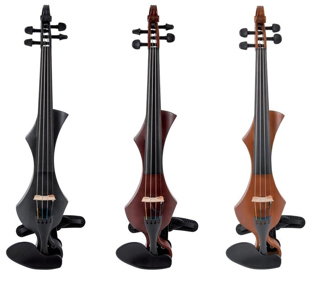 Violín eléctrico GEWA, violín electrónico, Novita 3.0 negro con reposahombros Wittner, 4 cuerdas