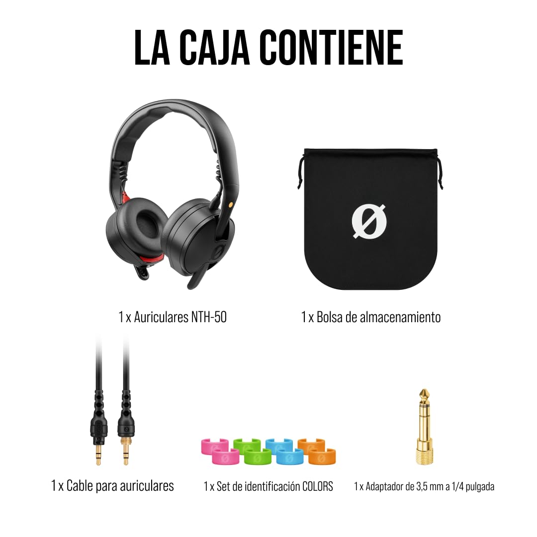 RØDE Auriculares DJ Profesionales NTH-50 con Cable sobre la Oreja | Duraderos, cómodos, Audio Hi-Fi | Músicos, cineastas, Creadores (Negro)
