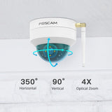 Foscam D4Z Cámara IP, Blanco, 1 Unidad (Paquete de 1)