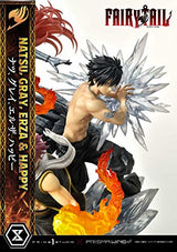 Prime 1 Studio Fairy Tail - Figura Decorativa de Natsu, Gris, Erza, Happy - Figura de Estatua de Lujo, versión 1/7, 57 cm
