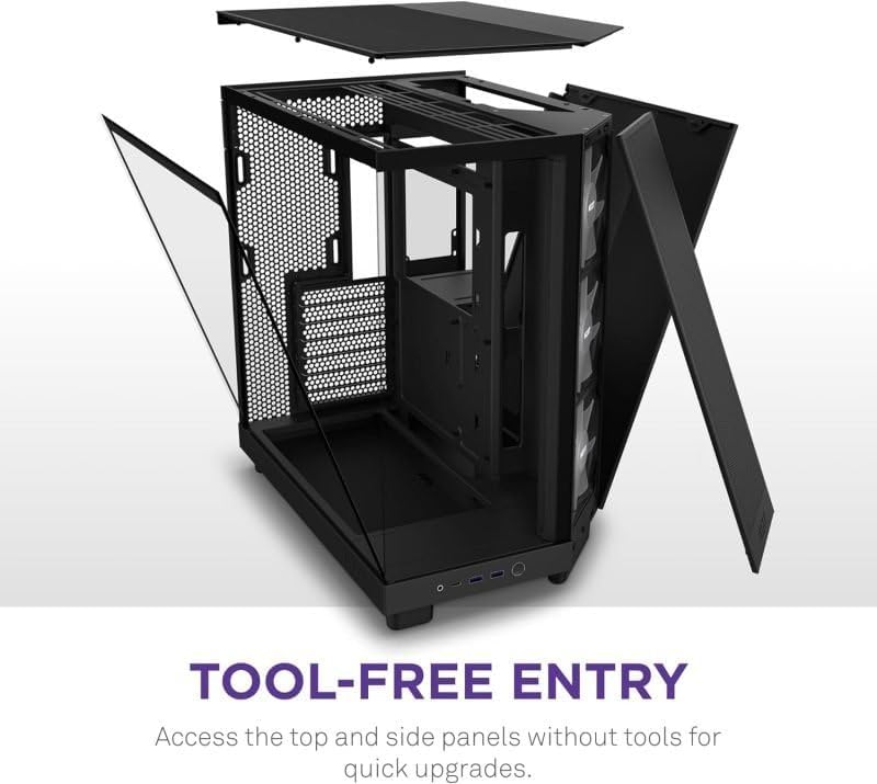 NZXT H6 Flow RGB Mid Tower Cristal Templado USB-C Negra